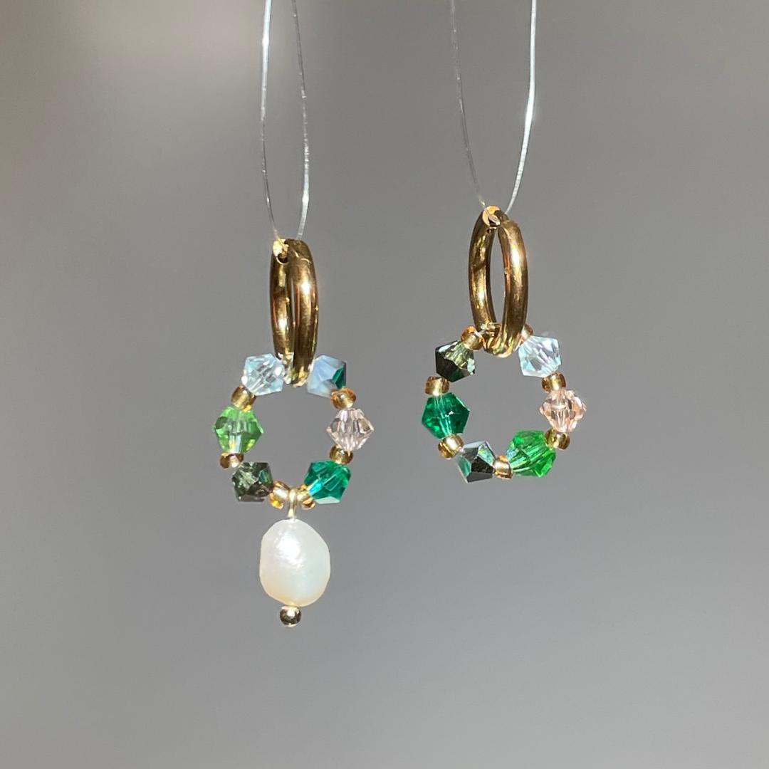 Boucles d'oreilles Fireflies "béton tendre"