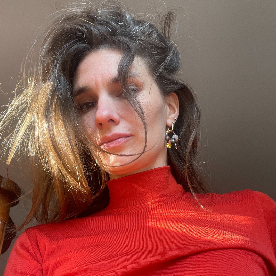 Boucles d’oreilles Healing faites main avec perles baroques et vintage, couleur marron, originales, création Bibi Joue, pièce unique