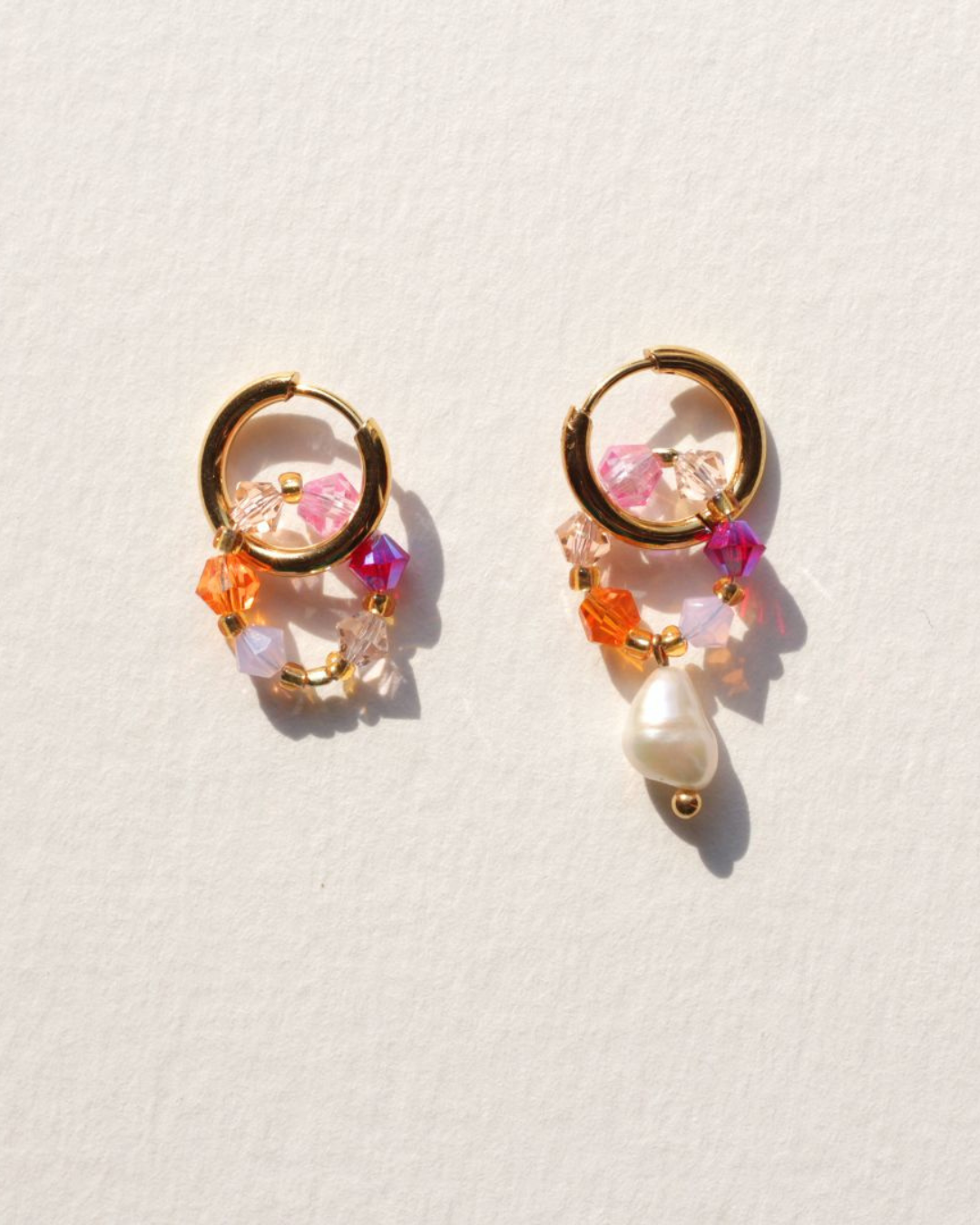 Boucles d'oreilles Fireflies "disco neige"