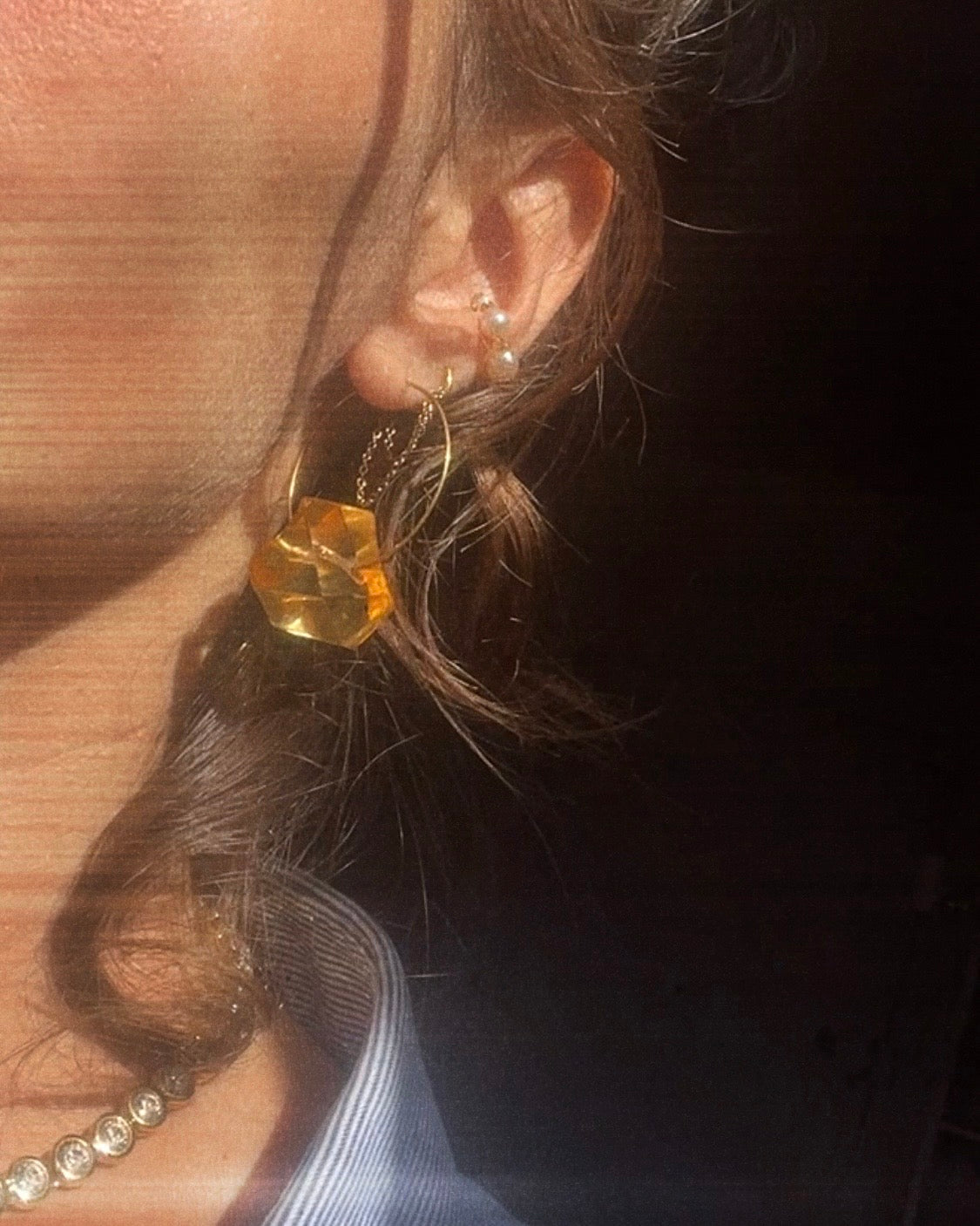 Boucles d'oreilles Rosier oranges