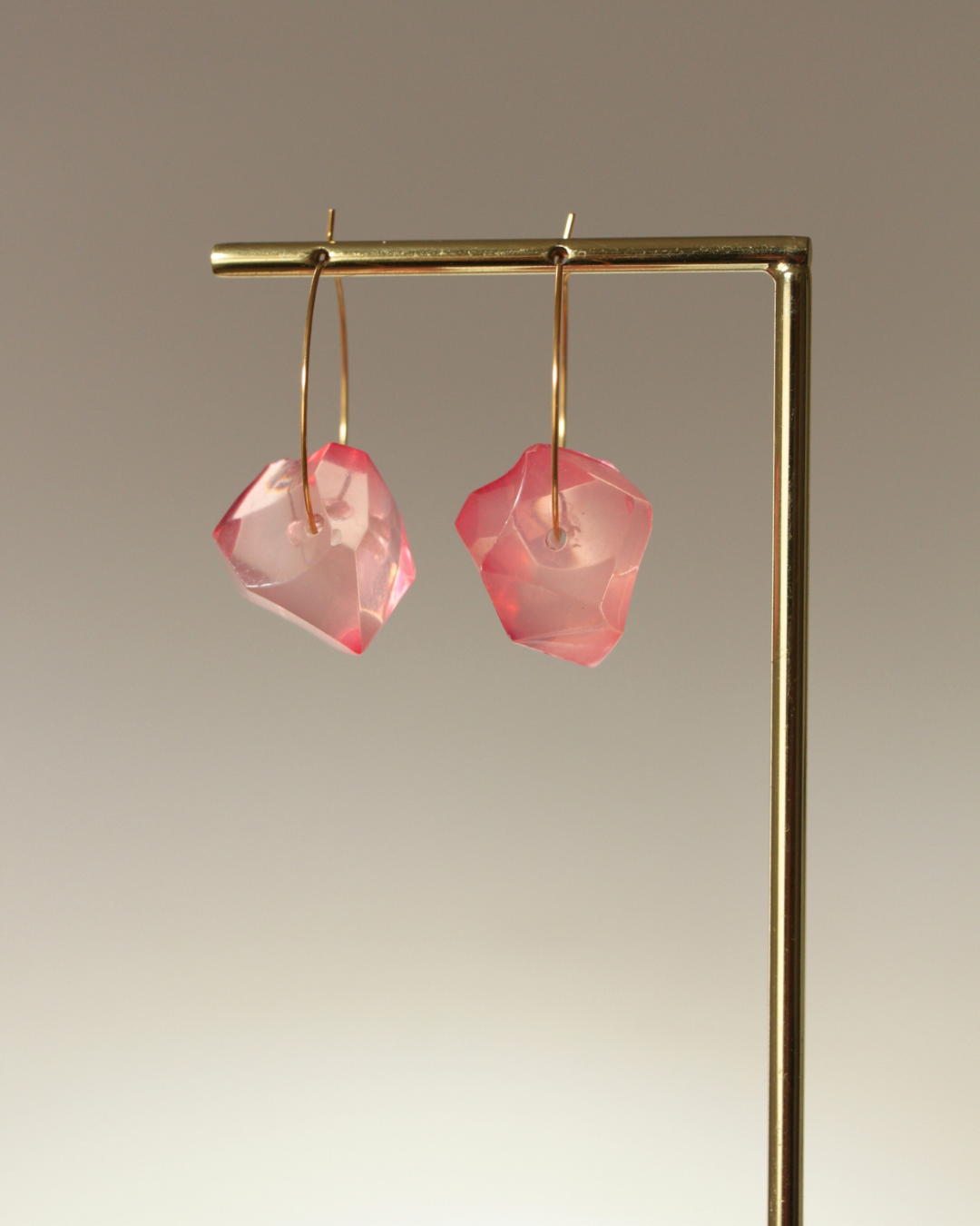 Boucles d'oreilles Rosier roses