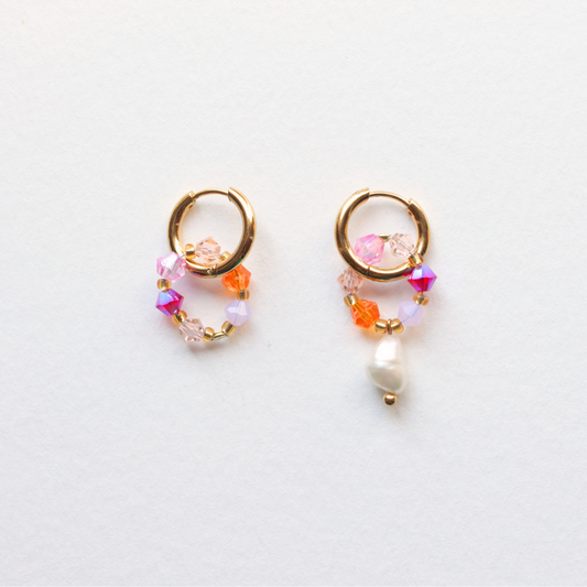 Boucles d'oreilles Fireflies "disco neige"