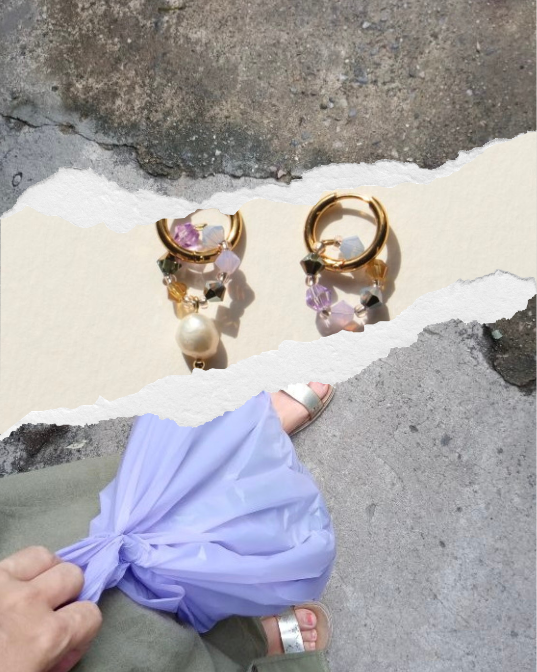 Boucles d'oreilles Fireflies "plastique chic"