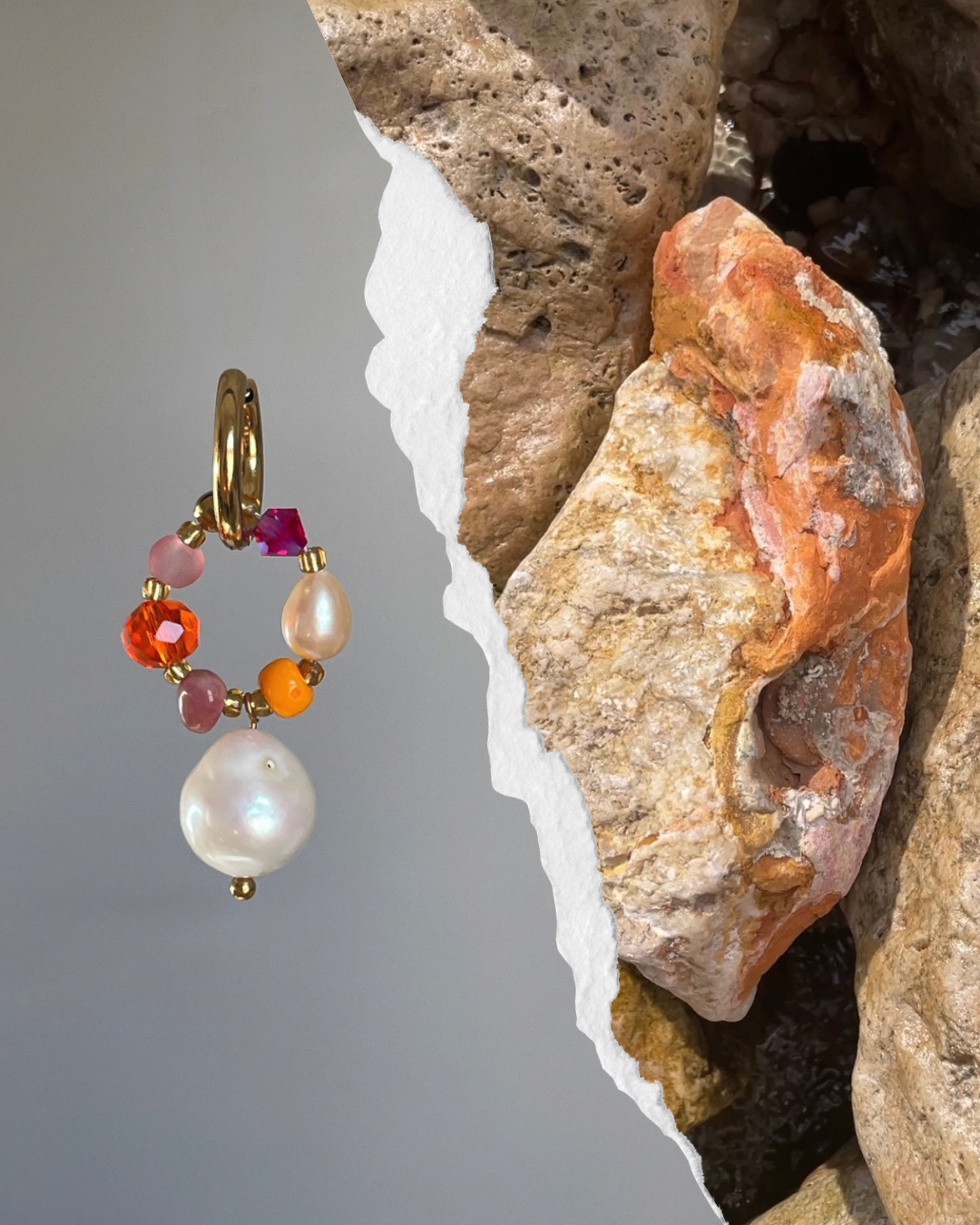 Boucle d'oreille individuelle Calanque